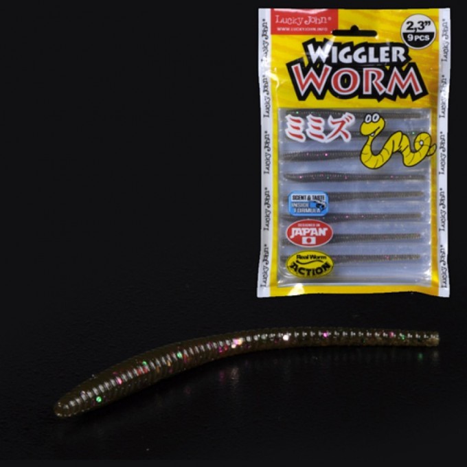 Слаги съедобные искусственные LUCKY JOHN PRO SERIES WIGGLER WORM, 2.3in (5.84 см), цвет s21, 9шт. 140153-S21 Слаги съедобные искусственные LUCKY JOHN PRO SERIES WIGGLER WORM, 2.3in (5.84 см), цвет s21, 9шт. 140153-S21