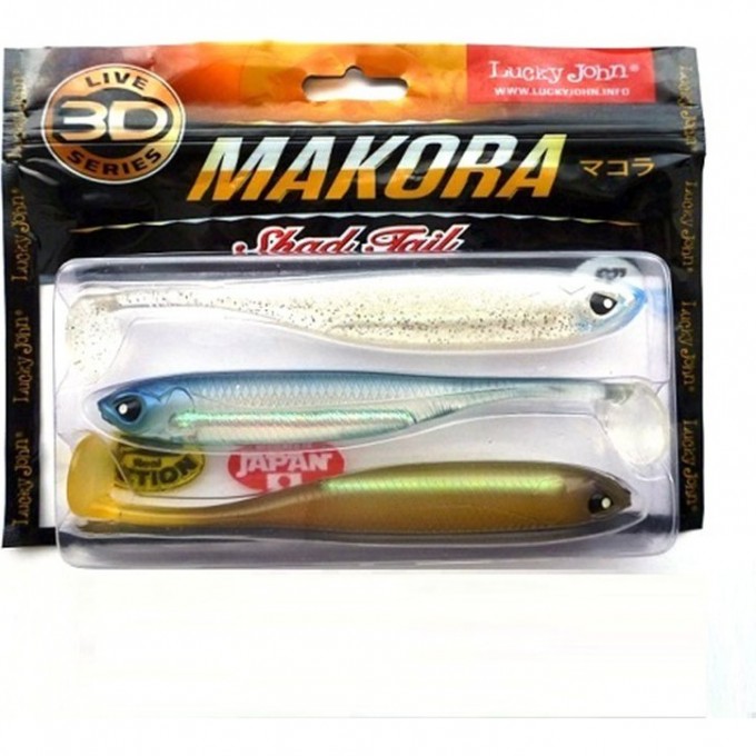 Виброхвост LUCKY JOHN 3D SERIES MAKORA SHAD TAIL 6.0in (15.24 см), цвет mix1 3Шт. 140412-MIX1 Виброхвост LUCKY JOHN 3D SERIES MAKORA SHAD TAIL 6.0in (15.24 см), цвет mix1 3Шт. 140412-MIX1