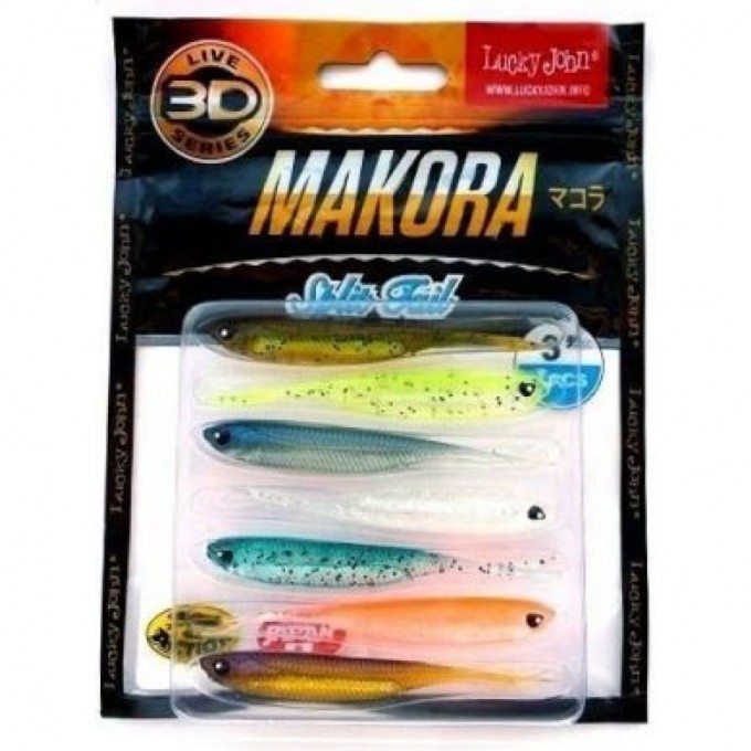 Виброхвост LUCKY JOHN 3D SERIES MAKORA SPLIT TAIL 3.0in (7,6 см), цвет mix1 7Шт. 140407-MIX1 Виброхвост LUCKY JOHN 3D SERIES MAKORA SPLIT TAIL 3.0in (7,6 см), цвет mix1 7Шт. 140407-MIX1