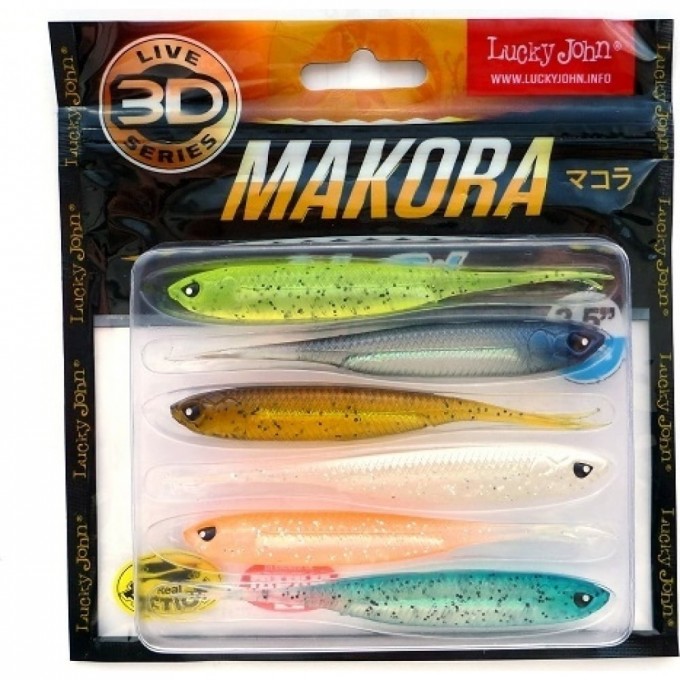 Виброхвост LUCKY JOHN 3D SERIES MAKORA SPLIT TAIL 4.0in (10 см), цвет mix1 6Шт. 140409-MIX1 Виброхвост LUCKY JOHN 3D SERIES MAKORA SPLIT TAIL 4.0in (10 см), цвет mix1 6Шт. 140409-MIX1