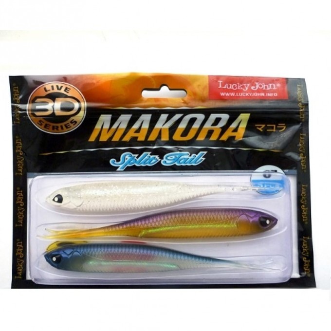 Виброхвост LUCKY JOHN 3D SERIES MAKORA SPLIT TAIL 6.0in (15,24 см), цвет mix1 3Шт. 140413-MIX1 Виброхвост LUCKY JOHN 3D SERIES MAKORA SPLIT TAIL 6.0in (15,24 см), цвет mix1 3Шт. 140413-MIX1