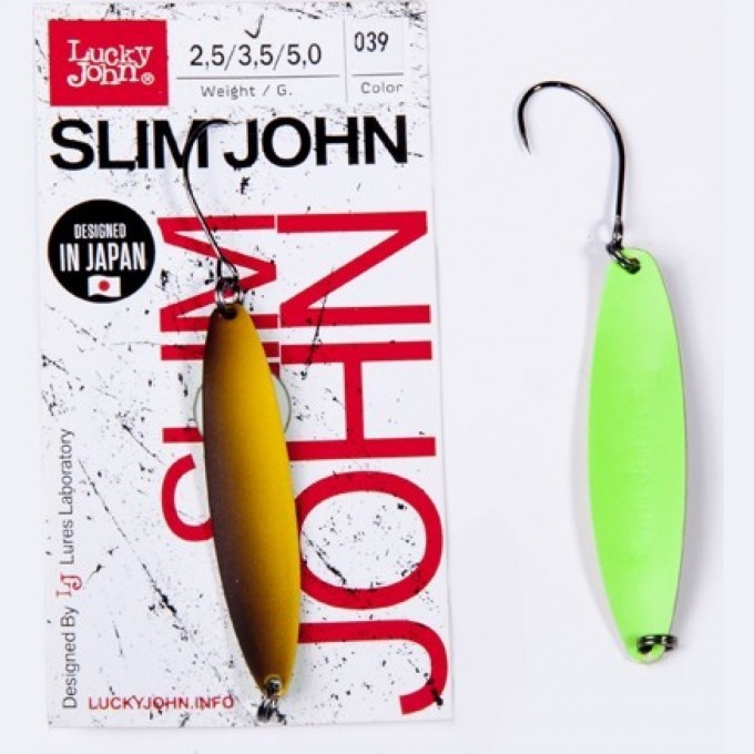 Блесна колеблющаяся LUCKY JOHN SLIM JOHN 2,5 г, цвет 039 LJSJ25-039 Блесна колеблющаяся LUCKY JOHN SLIM JOHN 2,5 г, цвет 039 LJSJ25-039