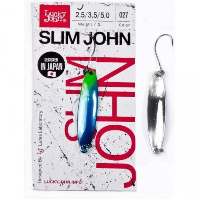 Блесна колеблющаяся LUCKY JOHN SLIM JOHN 3,5 г, цвет 027 LJSJ35-027 Блесна колеблющаяся LUCKY JOHN SLIM JOHN 3,5 г, цвет 027 LJSJ35-027