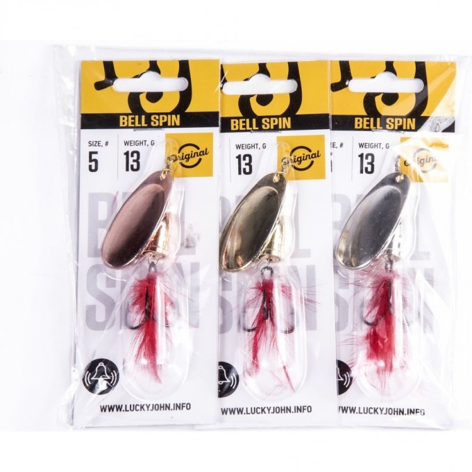 Блесна вращающаяся LUCKY JOHN BELL SPIN №5, 13г, цвет C/G/S 3шт. LJBS05-002SET Блесна вращающаяся LUCKY JOHN BELL SPIN №5, 13г, цвет C/G/S 3шт. LJBS05-002SET