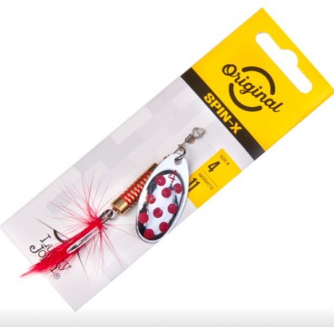 Блесна вращающаяся LUCKY JOHN SPIN-X ROUND №4, 11 г, цвет Sr LJSR04-SR Блесна вращающаяся LUCKY JOHN SPIN-X ROUND №4, 11 г, цвет Sr LJSR04-SR