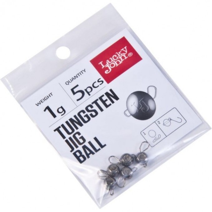 Джиг-головки LUCKY JOHN TUNGSTEN JIG BALL 1 г, набор 5шт. LJTB-001 Джиг-головки LUCKY JOHN TUNGSTEN JIG BALL 1 г, набор 5шт. LJTB-001
