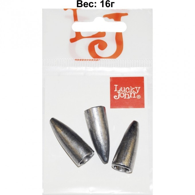 Груз LUCKY JOHN BULLET 16г, уп. 3шт LJBT-016 Груз LUCKY JOHN BULLET 16г, уп. 3шт LJBT-016