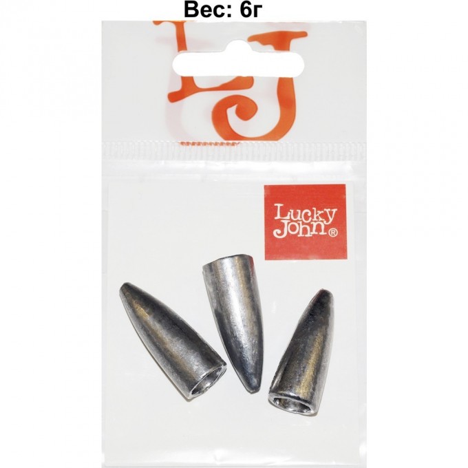 Груз LUCKY JOHN BULLET 6г, уп. 3шт LJBT-006 Груз LUCKY JOHN BULLET 6г, уп. 3шт LJBT-006