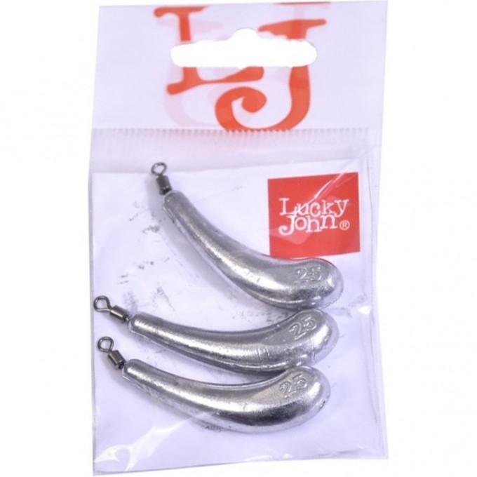 Груза LUCKY JOHN DROP SHOT BANANA 25г 3шт LJDB-025 Груза LUCKY JOHN DROP SHOT BANANA 25г 3шт LJDB-025