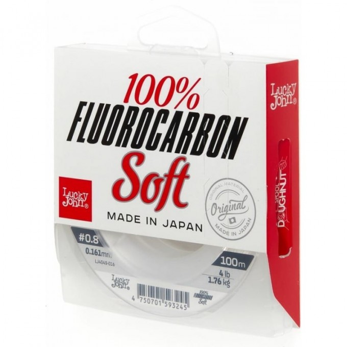 Леска монофильная LUCKY JOHN FLUOROCARBON SOFT 100 м - 0,16 мм LJ4049-016 Леска монофильная LUCKY JOHN FLUOROCARBON SOFT 100 м - 0,16 мм LJ4049-016