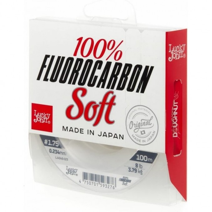 Леска монофильная LUCKY JOHN FLUOROCARBON SOFT 100 м - 0,23 мм LJ4049-023 Леска монофильная LUCKY JOHN FLUOROCARBON SOFT 100 м - 0,23 мм LJ4049-023