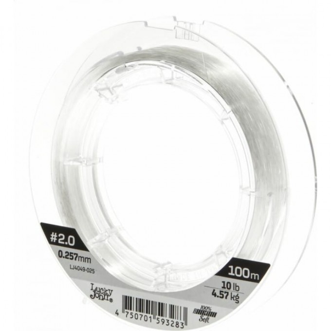 Леска монофильная LUCKY JOHN FLUOROCARBON SOFT 100 м - 0,25 мм LJ4049-025 Леска монофильная LUCKY JOHN FLUOROCARBON SOFT 100 м - 0,25 мм LJ4049-025