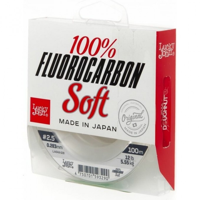 Леска монофильная LUCKY JOHN FLUOROCARBON SOFT 100 м - 0,28 мм LJ4049-028 Леска монофильная LUCKY JOHN FLUOROCARBON SOFT 100 м - 0,28 мм LJ4049-028