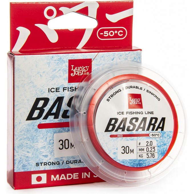 Леска монофильная зимняя LUCKY JOHN BASARA Red 030/023 LJ4002-023