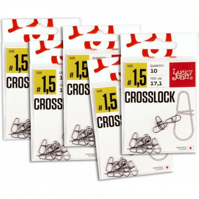 Набор застежек LUCKY JOHN PRO SERIES CROSSLOCK 0015 5х10шт. LJP5110-0015SET Набор застежек LUCKY JOHN PRO SERIES CROSSLOCK 0015 5х10шт. LJP5110-0015SET