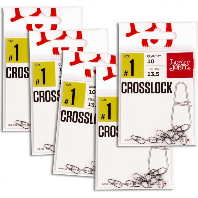 Набор застежек LUCKY JOHN PRO SERIES CROSSLOCK 002 5х7шт. LJP5110-002SET Набор застежек LUCKY JOHN PRO SERIES CROSSLOCK 002 5х7шт. LJP5110-002SET