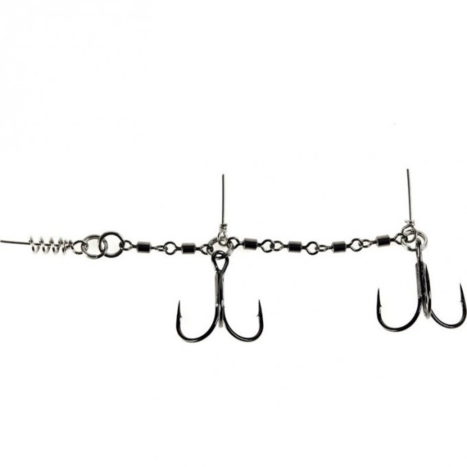 Оснастка стальная LUCKY JOHN STINGER POWER CHAIN 3,5+8,0cm, оснащенная тройниками №03/0+№3/0 1шт. LJP7402-XL Оснастка стальная LUCKY JOHN STINGER POWER CHAIN 3,5+8,0cm, оснащенная тройниками №03/0+№3/0 1шт. LJP7402-XL