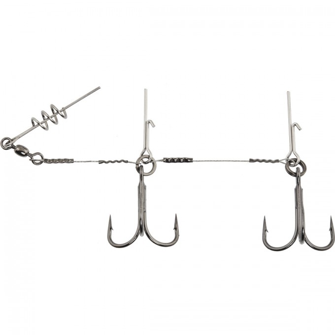 Оснастка стальная LUCKY JOHN STINGER SSW 1х7 3,5+8,0cm, оснащенная тройником №01/0 2шт. LJP7401-L Оснастка стальная LUCKY JOHN STINGER SSW 1х7 3,5+8,0cm, оснащенная тройником №01/0 2шт. LJP7401-L