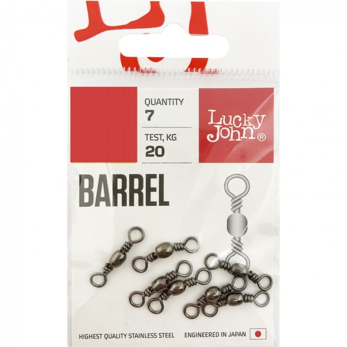 Вертлюги LUCKY JOHN PRO SERIES BARRE 014 10Шт. LJP5106-014 Вертлюги LUCKY JOHN PRO SERIES BARRE 014 10Шт. LJP5106-014