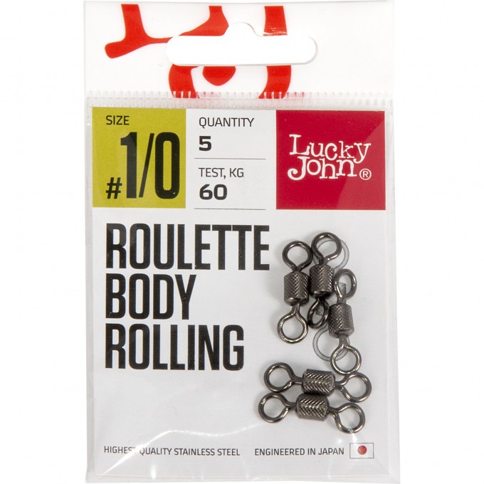 Вертлюги LUCKY JOHN Pro Series ROULETTE BODY ROLLING 000 5шт. LJP5107-000 Вертлюги LUCKY JOHN Pro Series ROULETTE BODY ROLLING 000 5шт. LJP5107-000