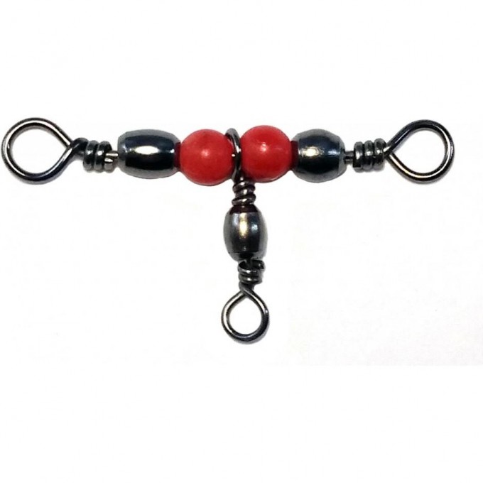 Вертлюги трехсторонние с бусинкой LUCKY JOHN PRO SERIES CROSLINE 014 10Шт. LJP5109-014 Вертлюги трехсторонние с бусинкой LUCKY JOHN PRO SERIES CROSLINE 014 10Шт. LJP5109-014