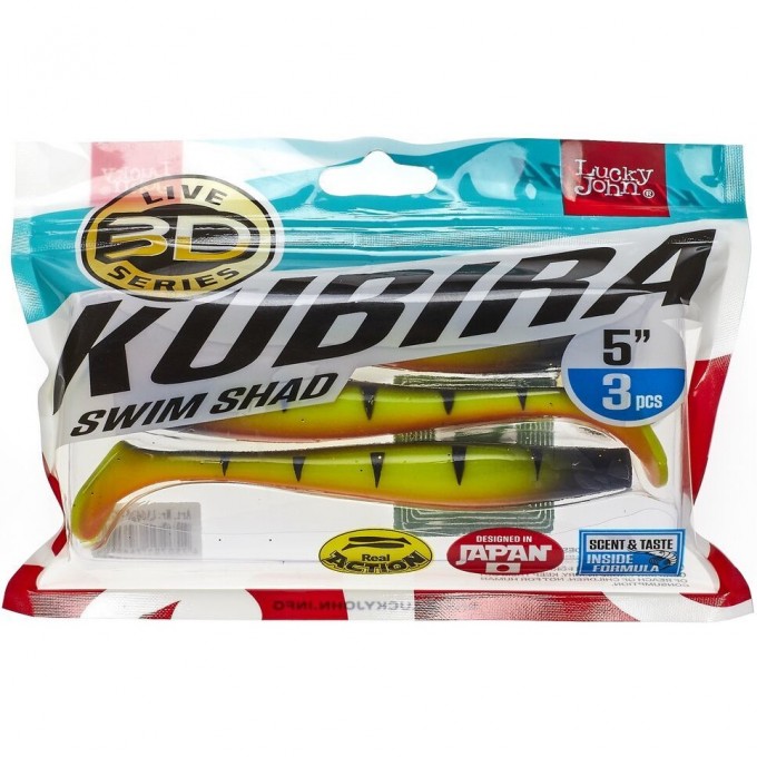 Виброхвост LUCKY JOHN 3D SERIES KUBIRA SWIM SHAD 5" (12,5 см), цвет pg14 3Шт. 140420-PG14 Виброхвост LUCKY JOHN 3D SERIES KUBIRA SWIM SHAD 5" (12,5 см), цвет pg14 3Шт. 140420-PG14