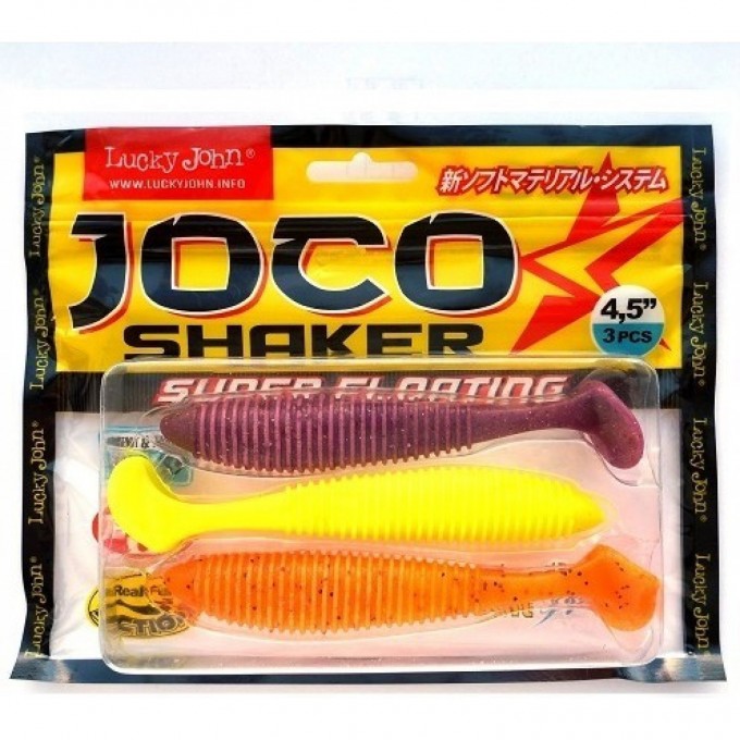 Виброхвост LUCKY JOHN JOCO SHAKER 4.5in (11,43 см), цвет mix2 3шт 140303-MIX2 Виброхвост LUCKY JOHN JOCO SHAKER 4.5in (11,43 см), цвет mix2 3шт 140303-MIX2