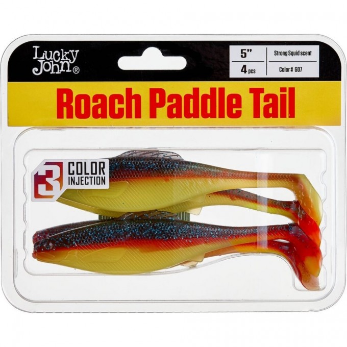Виброхвост LUCKY JOHN PRO SERIES ROACH PADDLE TAIL 5in (12,7 см), цвет g05 4Шт. 140181-G05 Виброхвост LUCKY JOHN PRO SERIES ROACH PADDLE TAIL 5in (12,7 см), цвет g05 4Шт. 140181-G05