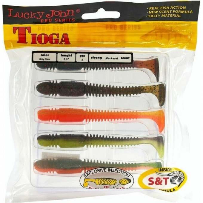 Виброхвост LUCKY JOHN PRO SERIES TIOGA 3.9 in (100 мм), цвет mix2 5Шт. 140104-MIX2 Виброхвост LUCKY JOHN PRO SERIES TIOGA 3.9 in (100 мм), цвет mix2 5Шт. 140104-MIX2