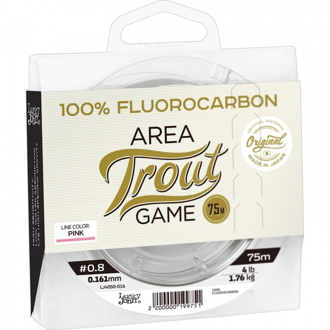 Леска монофильная LUCKY JOHN AREA TROUT GAME FLUOROCARBON Pink 75 м – 0,257 мм LJ4050-025 Леска монофильная LUCKY JOHN AREA TROUT GAME FLUOROCARBON Pink 75 м – 0,257 мм LJ4050-025