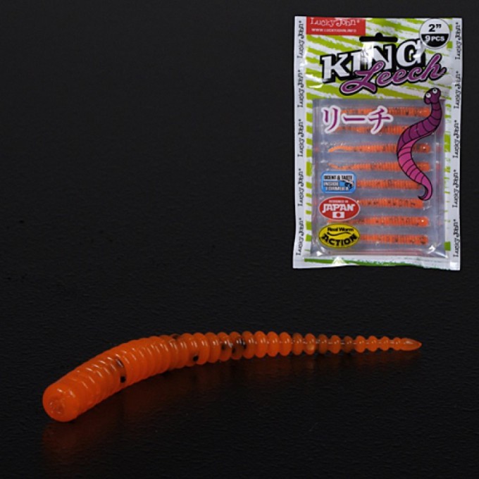 Слаги съедобные искусственные LUCKY JOHN PRO SERIES KING LEECH 2in (5 см), цвет 036, 9шт. 140152-036 Слаги съедобные искусственные LUCKY JOHN PRO SERIES KING LEECH 2in (5 см), цвет 036, 9шт. 140152-036
