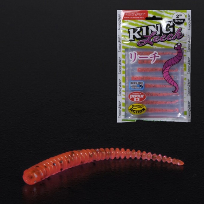 Слаги съедобные искусственные LUCKY JOHN PRO SERIES KING LEECH 2in (5 см), цвет 052, 9шт. 140152-052 Слаги съедобные искусственные LUCKY JOHN PRO SERIES KING LEECH 2in (5 см), цвет 052, 9шт. 140152-052