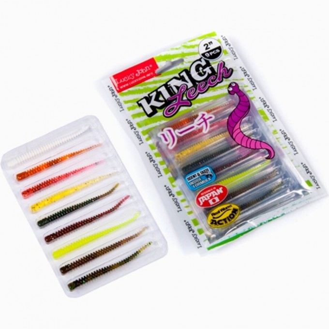 Слаги съедобные искусственные LUCKY JOHN PRO SERIES KING LEECH 2in (5 см), цвет mix1, 9шт. 140152-MIX1 Слаги съедобные искусственные LUCKY JOHN PRO SERIES KING LEECH 2in (5 см), цвет mix1, 9шт. 140152-MIX1