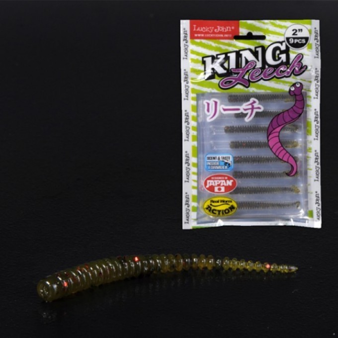 Слаги съедобные искусственные LUCKY JOHN PRO SERIES KING LEECH 2in (5 см), цвет pa03, 9шт. 140152-PA03 Слаги съедобные искусственные LUCKY JOHN PRO SERIES KING LEECH 2in (5 см), цвет pa03, 9шт. 140152-PA03