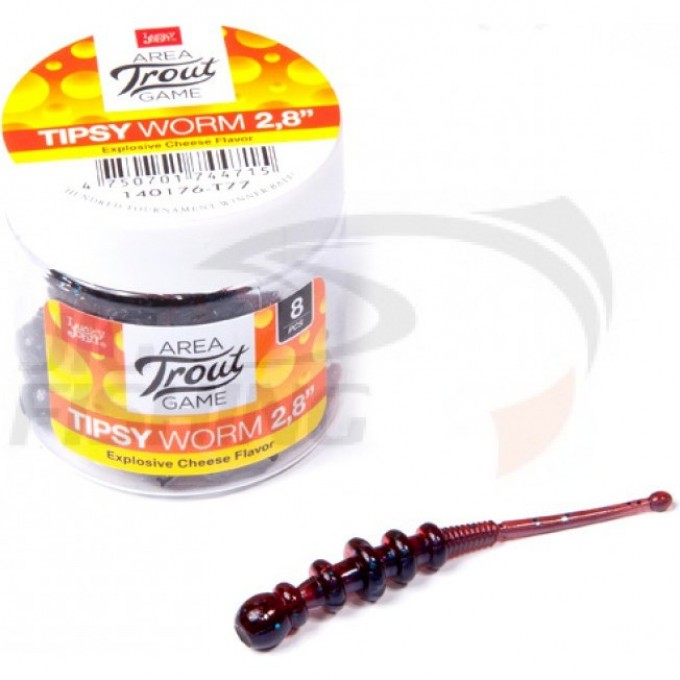 Слаги съедобные искусственные LUCKY JOHN PRO SERIES TIPSY WORM 2,8 in (71 мм), цвет T77, 8 шт 140176-T77 Слаги съедобные искусственные LUCKY JOHN PRO SERIES TIPSY WORM 2,8 in (71 мм), цвет T77, 8 шт 140176-T77