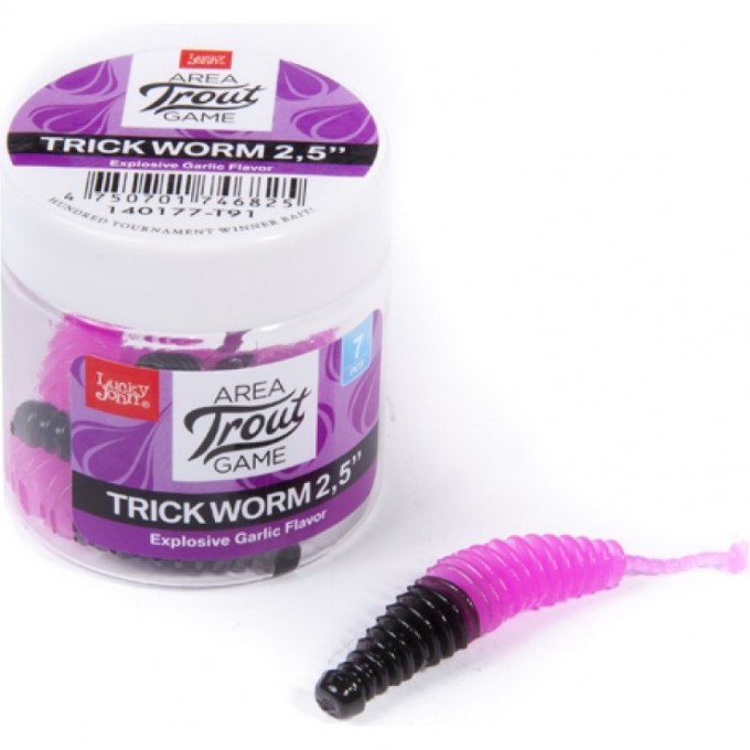 Слаги съедобные искусственные LUCKY JOHN PRO SERIES TRICK WORM 2.0in (51 мм), цвет t91, 10 шт 140160-T91 Слаги съедобные искусственные LUCKY JOHN PRO SERIES TRICK WORM 2.0in (51 мм), цвет t91, 10 шт 140160-T91