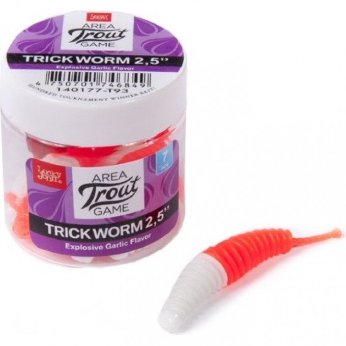 Слаги съедобные искусственные LUCKY JOHN PRO SERIES TRICK WORM 2.0in (51 мм), цвет t93, 10 шт 140160-T93 Слаги съедобные искусственные LUCKY JOHN PRO SERIES TRICK WORM 2.0in (51 мм), цвет t93, 10 шт 140160-T93