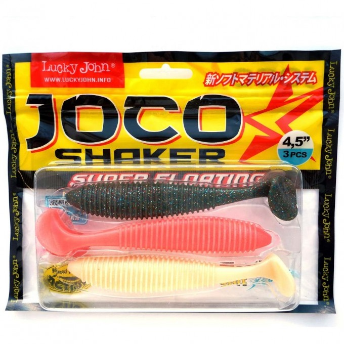 Виброхвост LUCKY JOHN JOCO SHAKER 4.5in (11,43 см), цвет mix 3шт 140303-MIX1 Виброхвост LUCKY JOHN JOCO SHAKER 4.5in (11,43 см), цвет mix 3шт 140303-MIX1